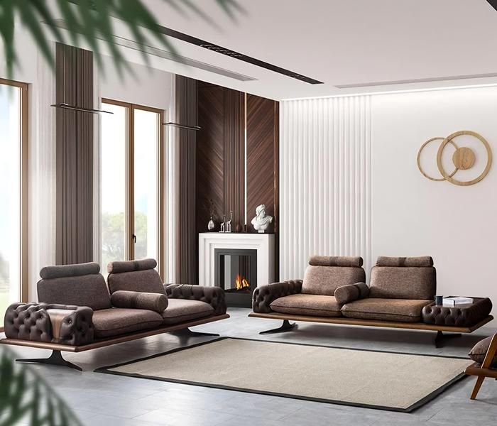 Luxus Sofagarnitur Loft Möbel Moderne Couchen Chesterfield 3+3 Sitzer