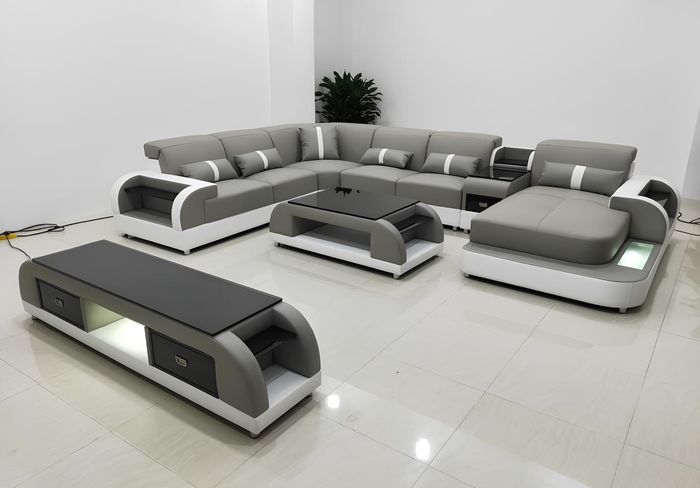 ecksofa couch sofa led garnitur wohnlandschaft polster garnitur usb beleuchtet