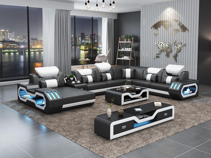 Wohnlandschaft U Form Ecksofa Couchtisch Sideboard Design Wohnlandschaft Big Neu