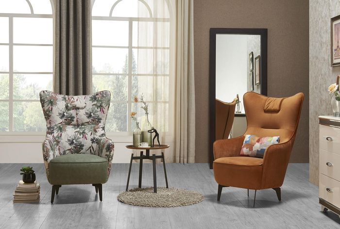 Luxus Design Möbel Stühle Moderner Design Sessel Textil Wohnzimmer Lounge Neu