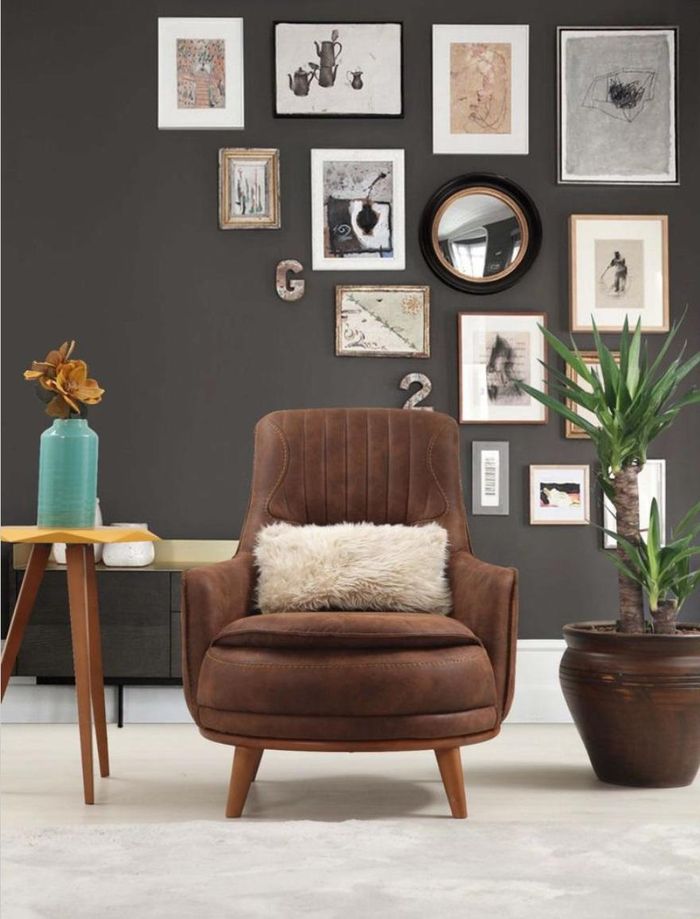 Sessel Ohrensessel Design Polster Sofa Wohnzimmer 1Sitz Kunstleder Sitzer Neu