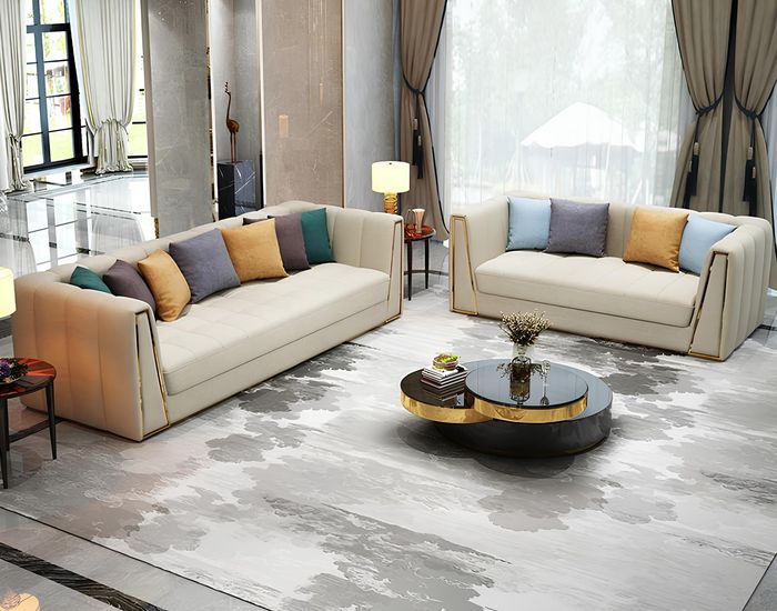 Designer Möbel Wohnzimmer Poster Sofa Couch Sofagarnitur Garnituren 3+2 Sitzer