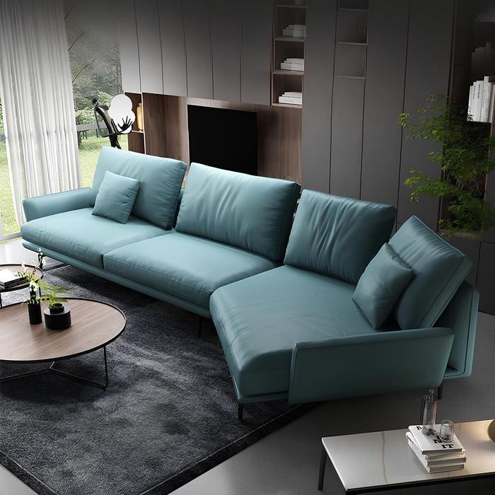 Ecksofa L-Form Modernes Sofa Ledersofa Ecksofa Polster Wohnlandschaft
