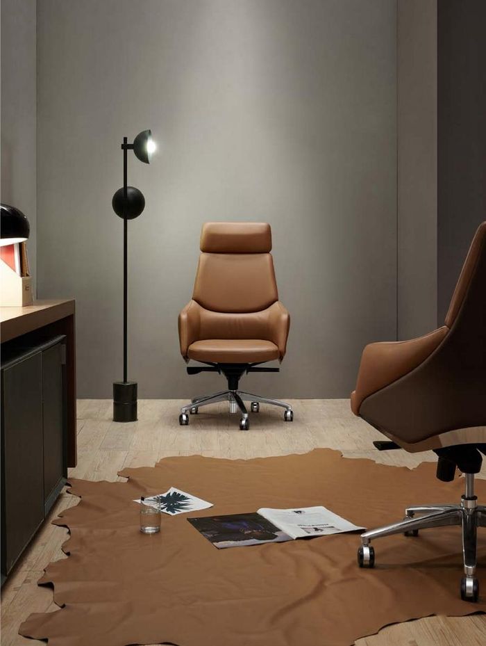 Kunstleder Sessel in Schwarz modern eleganter Stil