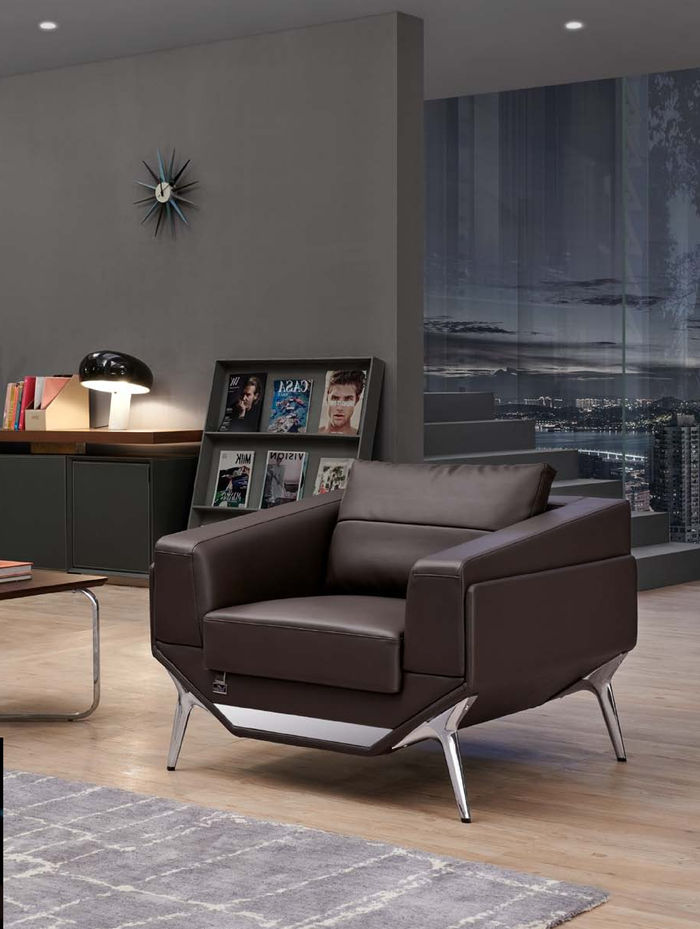 Kunstleder Sessel in Schwarz modern eleganter Sitzkomfort