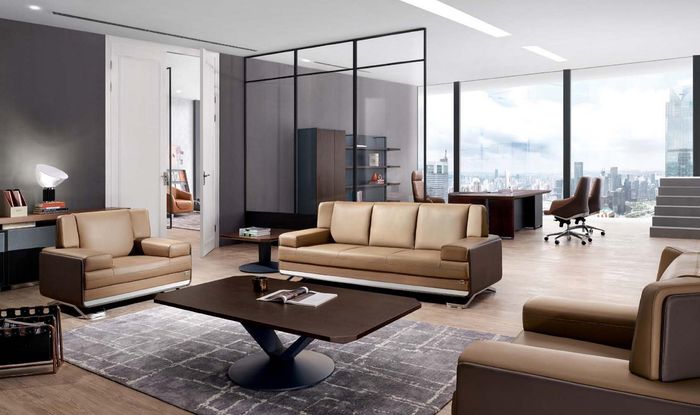 Kunstleder Sofa-Set in Schwarz modern, komfortabel und stilvoll