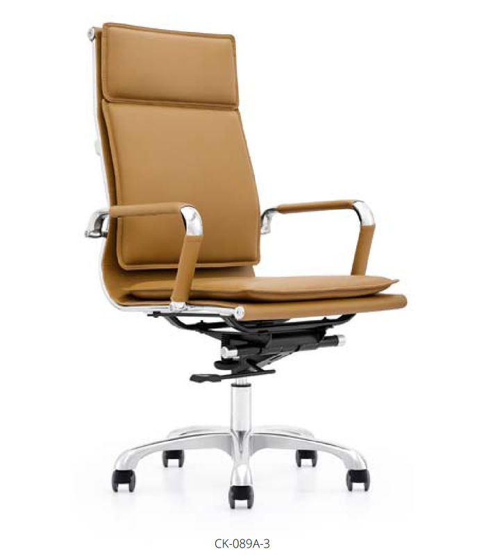 Kunstleder-Sessel in Schwarz mit Edelstahlrahmen modern