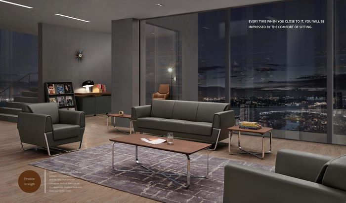 Kunstleder Sofa Set in Schwarz Modern Elegant
