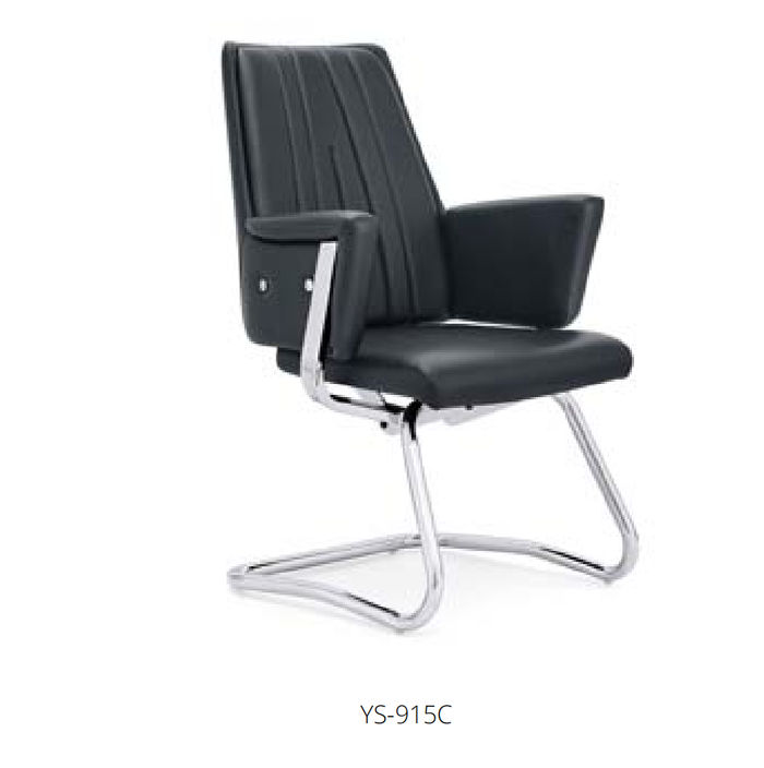 Kunstlederstuhl in Schwarz modern eleganter Sitzkomfort