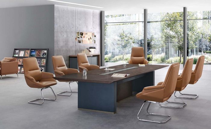 Garten Chesterfield-Sofa aus Kunstleder in elegantem Braun