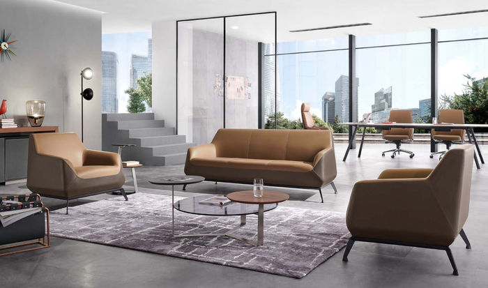 Kunstleder Chesterfield-Sofa modern in Schwarz