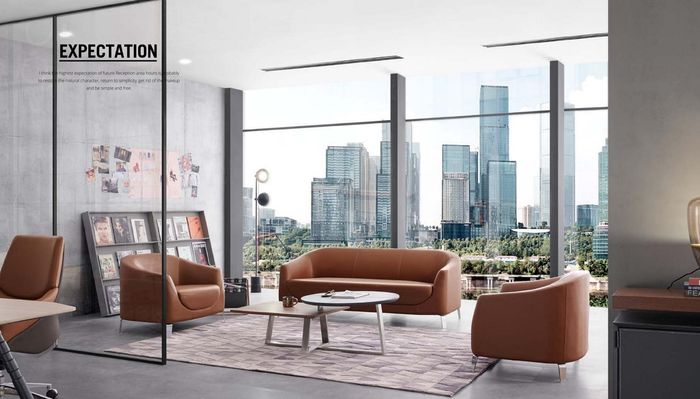Leder Couchtisch in Schwarz Modernes Design