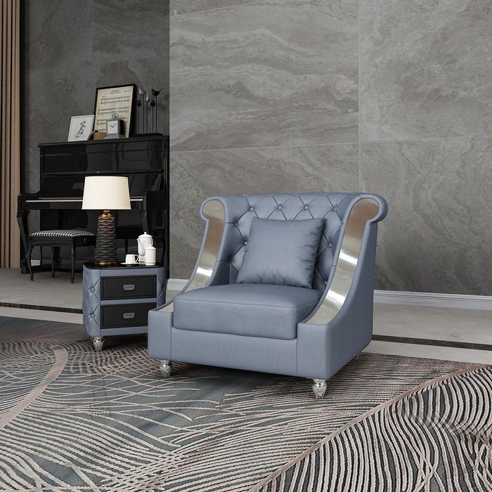 Chesterfield Sessel Fernseh Couch 1 Sitzer Sofa Leder Couchen Polster Echtleder