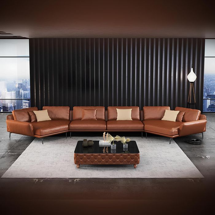 Ecksofa Italienische Möbel Wohnzimmer Couch Polster Luxus Sofa Eckgarnitur Leder