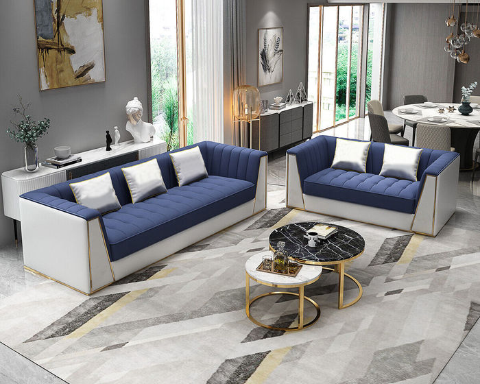 Sofagarnitur 3 2 Sitzer Couch Sofa Polster Garnitur Couch Set Stoff Textil Neu