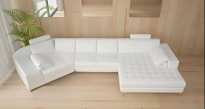 Moderne Sofa Ecksofa U Form Ledersofa Eckcouch Polster Designer Sofa Couch Neu