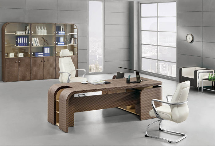 Moderner Eckschreibtisch aus MDF, PVC und Edelstahl in Schwarz