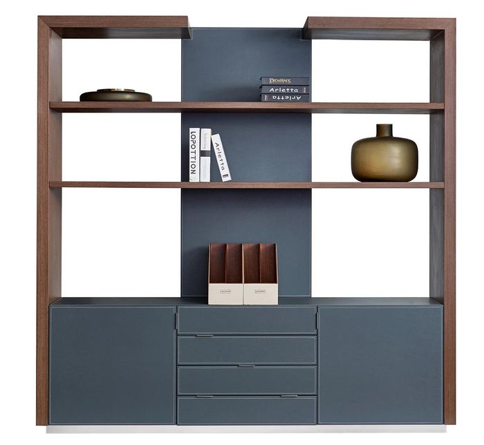 Moderner Aktenschrank aus MDF und Edelstahl in elegantem Design