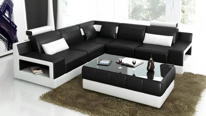 Sofa Ledersofa Ecksofa Polster Eckgarnitur Polster Couch Garnitur Wohnlandschaft
