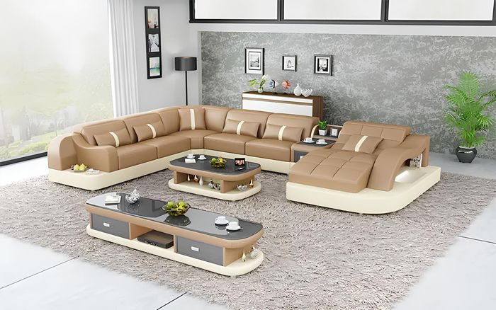 Design Sofa Komplettset Garnitur Polster Ecksofa Eckcouch Couch Sideboard Tisch