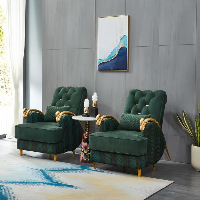 Sessel Design Schlagen Relax Club Lounge Einsitzer Polster Stoff Leder Edelstahl