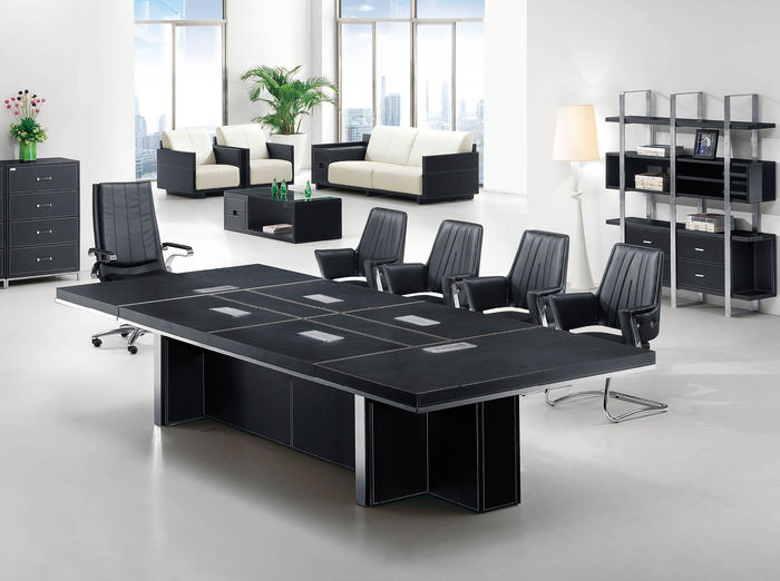 Leder Chesterfield-Sofa modern in Schwarz