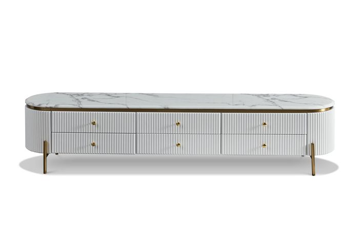 Holz Sideboard in Natur mit Edelstahl – modernes Design