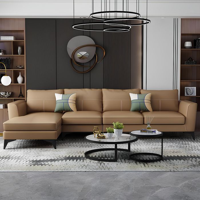 Design Esk Ecksofa L-form Modern Sofas Ledersofa Couch Wohnlandschaft Sofa Sitz