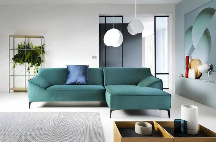 Design Ecksofa L-form Modern Sofas Stoff Textil Couch Wohnlandschaft Sofa Samt