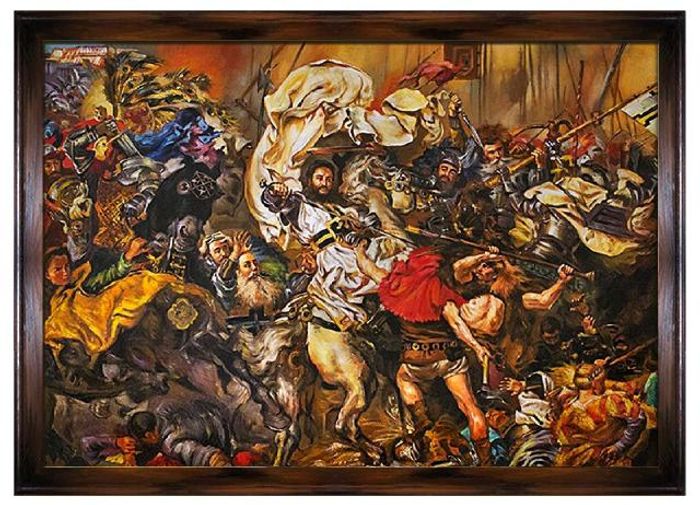 Gemälde Ölbild Bild Ölbilder Rahmen 200x140cm Schlacht bei Grunwald Jan Matejko