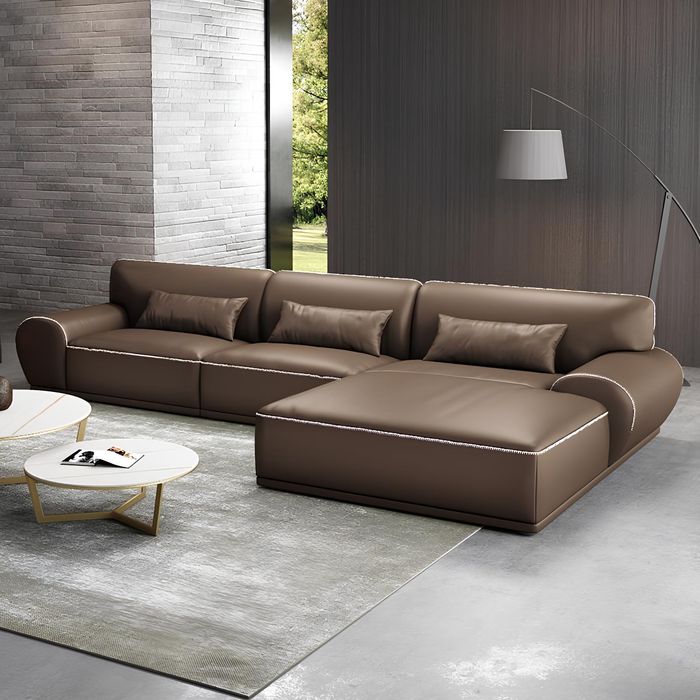 Design Esk Ecksofa L-form Modern Sofas Ledersofa Couch Wohnlandschaft Sofa Sitz