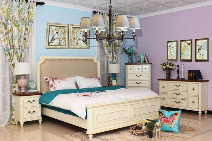 Bett 2x Nachttisch 3 tlg. Schlafzimmer Set Design Modern Luxus Klassisch Gruppe
