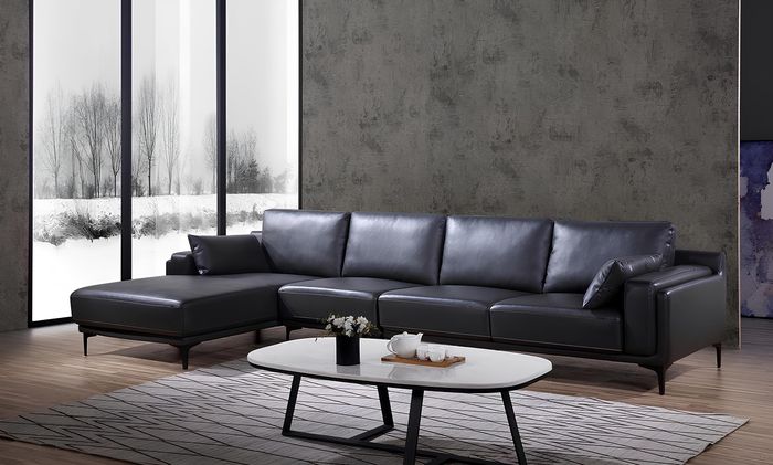 Sofa Design Ecksofa LForm Ledersofa Couch Wohnlandschaft Garnitur Moderne Sofas