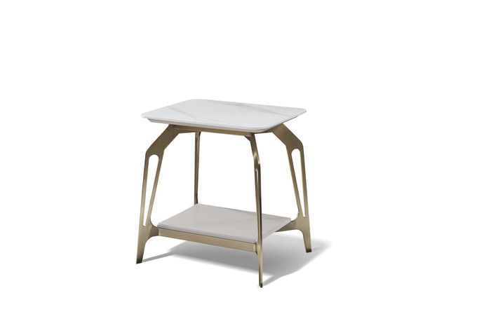 Edelstahl Beistelltisch modern, silberfarben, robust, zeitlos