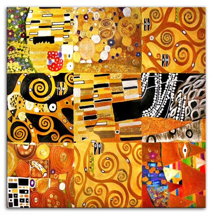 Gustav Klimt Gemälde Bild Bilder Handarbeit Kunst Abstrakt Ölbild Rahmen 06781