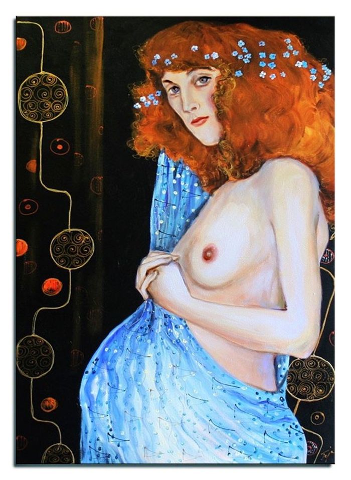 GUSTAV KLIMT Ölbilder Gemälde Leinwand Ölbild Bild Bilder 60X90 Keilrahmen 06792