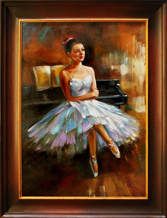 Ballett Russland Bild Theater Echte Handarbeit Rahmen Öl Gemälde Bilder G15927