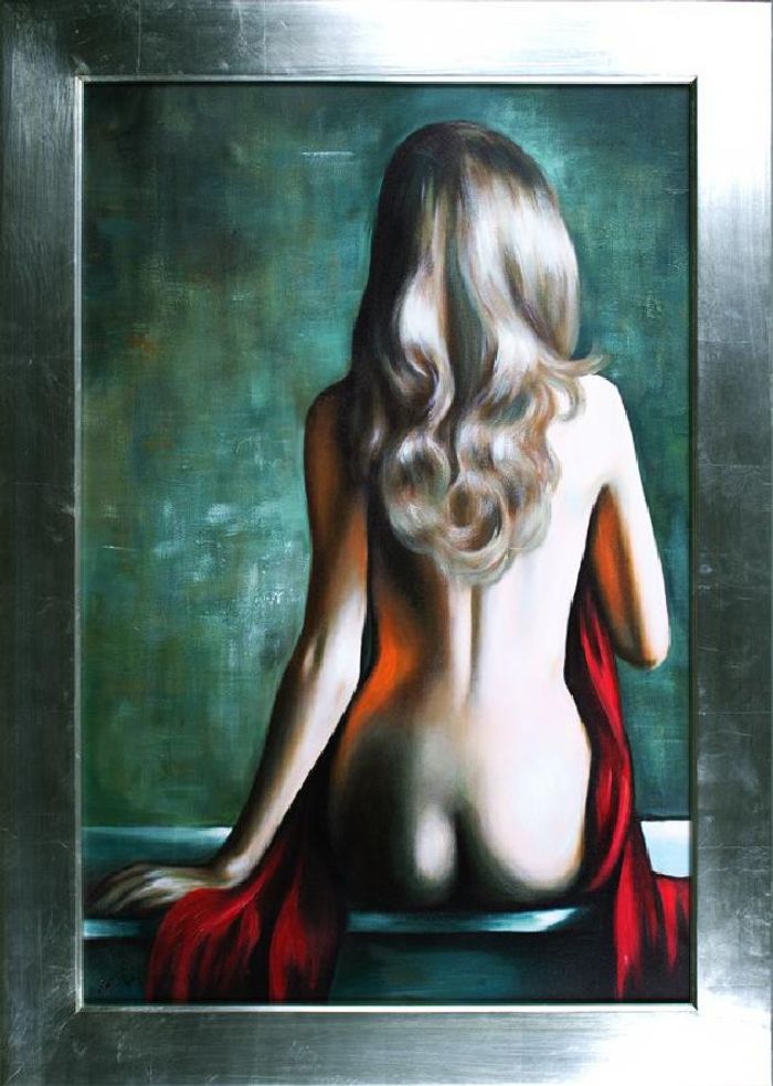 AKT BILD ÖL EROTIK ÖLBILD ÖLGEMÄLDE GEMÄLDE MIT RAHMEN 75X105CM – G16191
