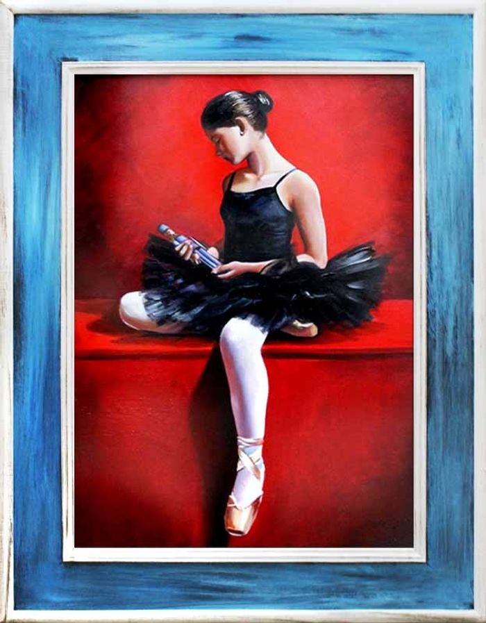 Ballett Russland Bild Theater Echte Handarbeit Rahmen Öl Gemälde Bilder G17197