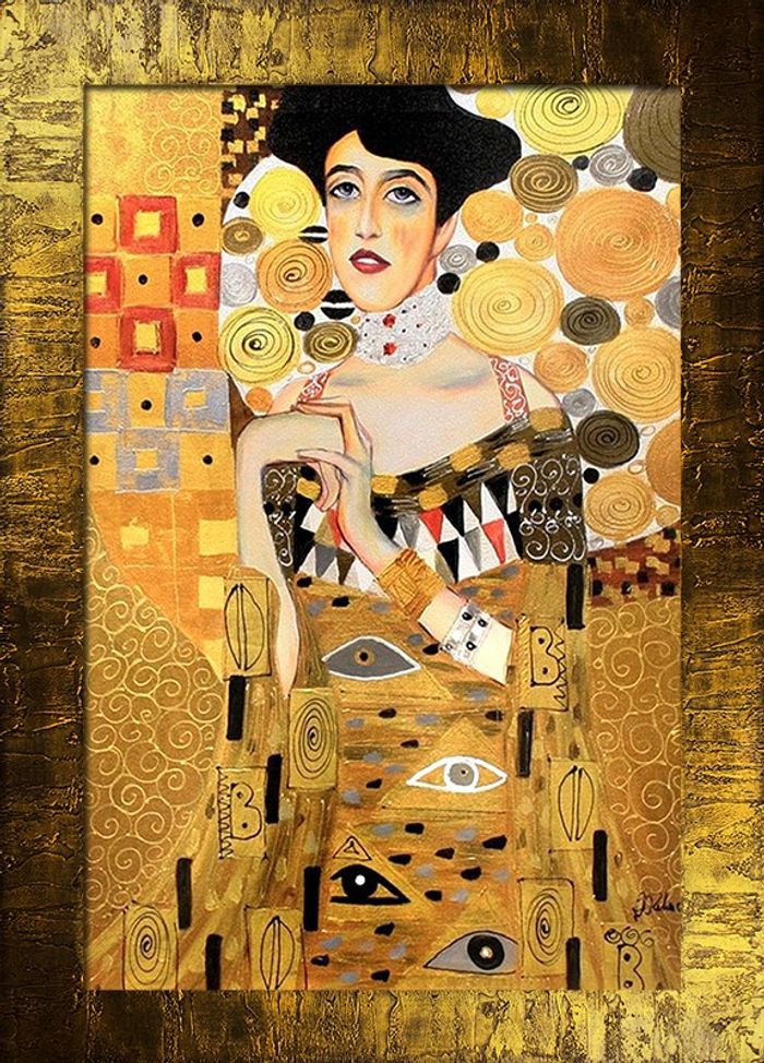 Gustav Klimt Gemälde Bild Bilder Handarbeit Kunst Abstrakt Ölbild 77X107 G00340