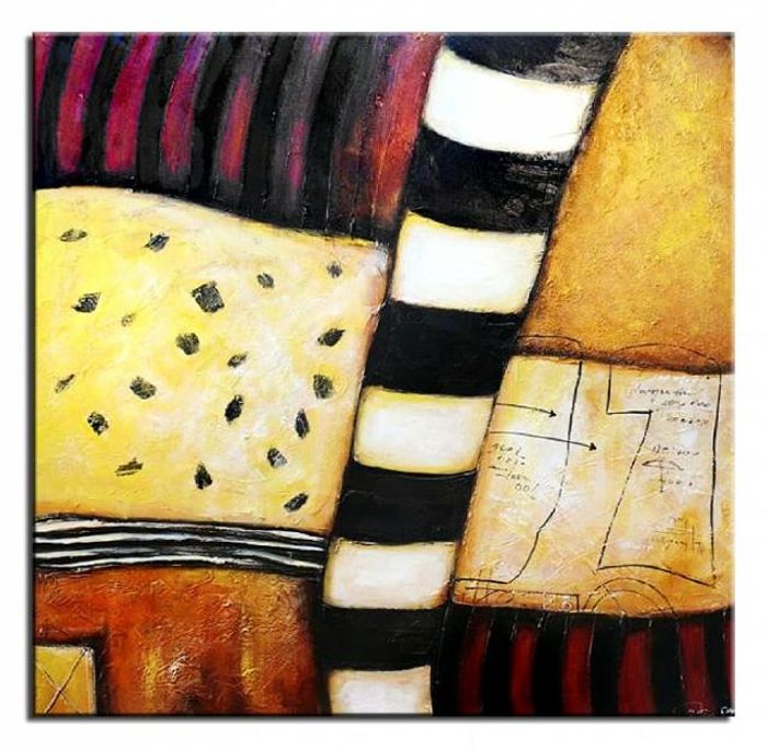 ABSTRAKT MODERN GEMÄLDE BILD ÖLBILD LEINWAND ECHTE HANDARBEIT 90 X 90CM 02753