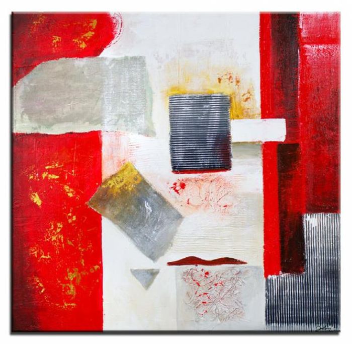ABSTRAKT MODERN GEMÄLDE BILD ÖLBILD LEINWAND ECHTE HANDARBEIT 90 X 90CM 02755