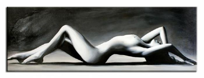 ÖLGEMÄLDE AKT IN ÖL BILD ÖLBILD AUF LEINWAND ECHTE HANDARBEIT 50X150CM– G16581