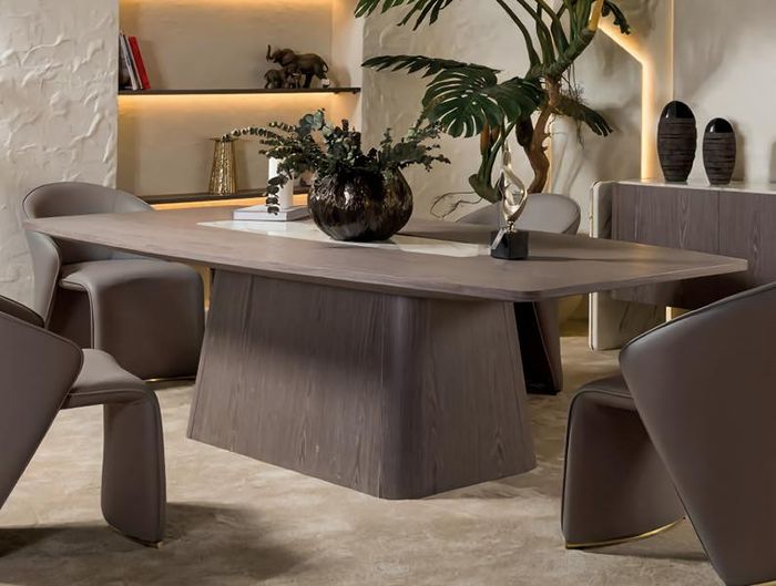 Esstisch Esszimmer Luxus Küchenmöbel Elegantes Dekor Modern Helles Holz Lux Neu