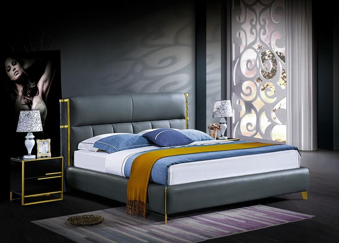 Bett Polster Design Luxus Doppel Hotel Betten Ehe Schlaf Zimmer Textil 180x200cm