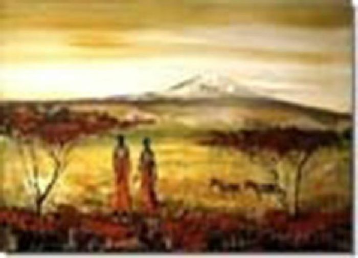 Afrika - Ölbilder Gemälde Leinwand Ölbild Bild Bilder G00554
