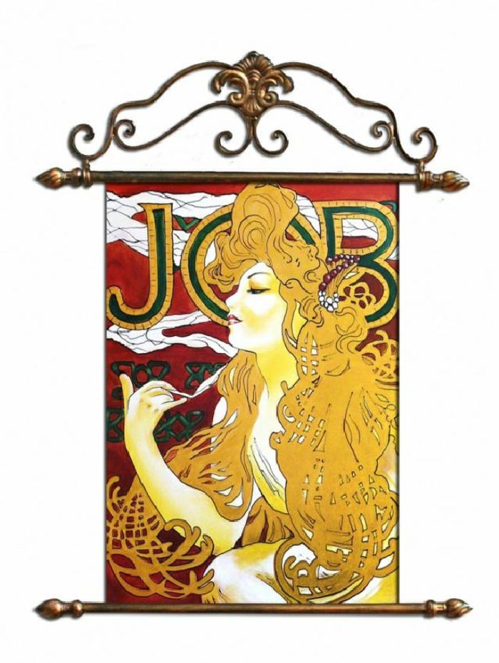 ALFONS MUCHA BILD BILDER ÖLBILD LEINWAND ECHTE HANDARBEIT GESTELL 68x95 G02775