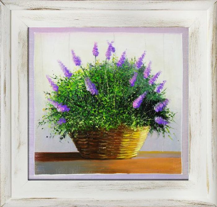 Lavendel Blumen Ölgemälde Bild Bilder Gemälde Ölbilder Ölbild Mit Rahmen G16429