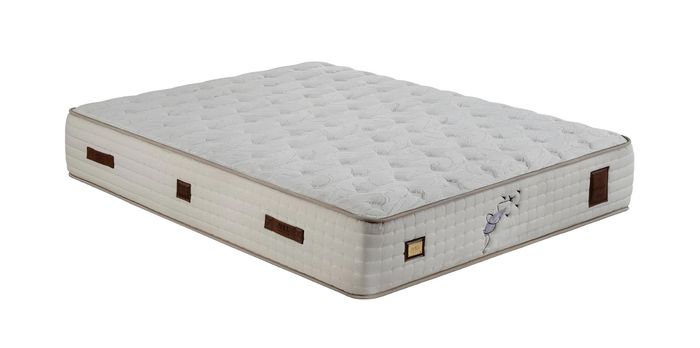 Weiße Komfortmatratze aus Textil für Schlafzimmer