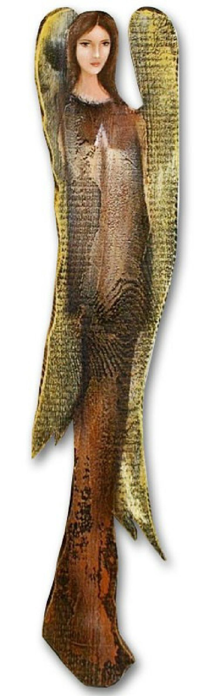 Wand Statue mit Öl bemalt Engel Figur Echte Wandbild Bild Bilder Ölbilder-G01423